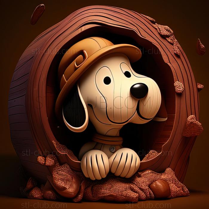 3D model  Snoopy FROM PinatsPeanuts (STL)